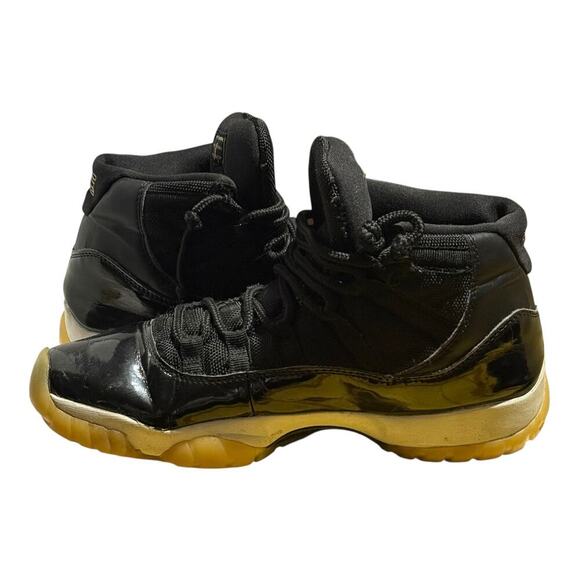 Air Jordan 11 Retro DMP Black Gold 378037-072 Men's Size 9 Concord Mid OG Patent - Picture 8 of 10